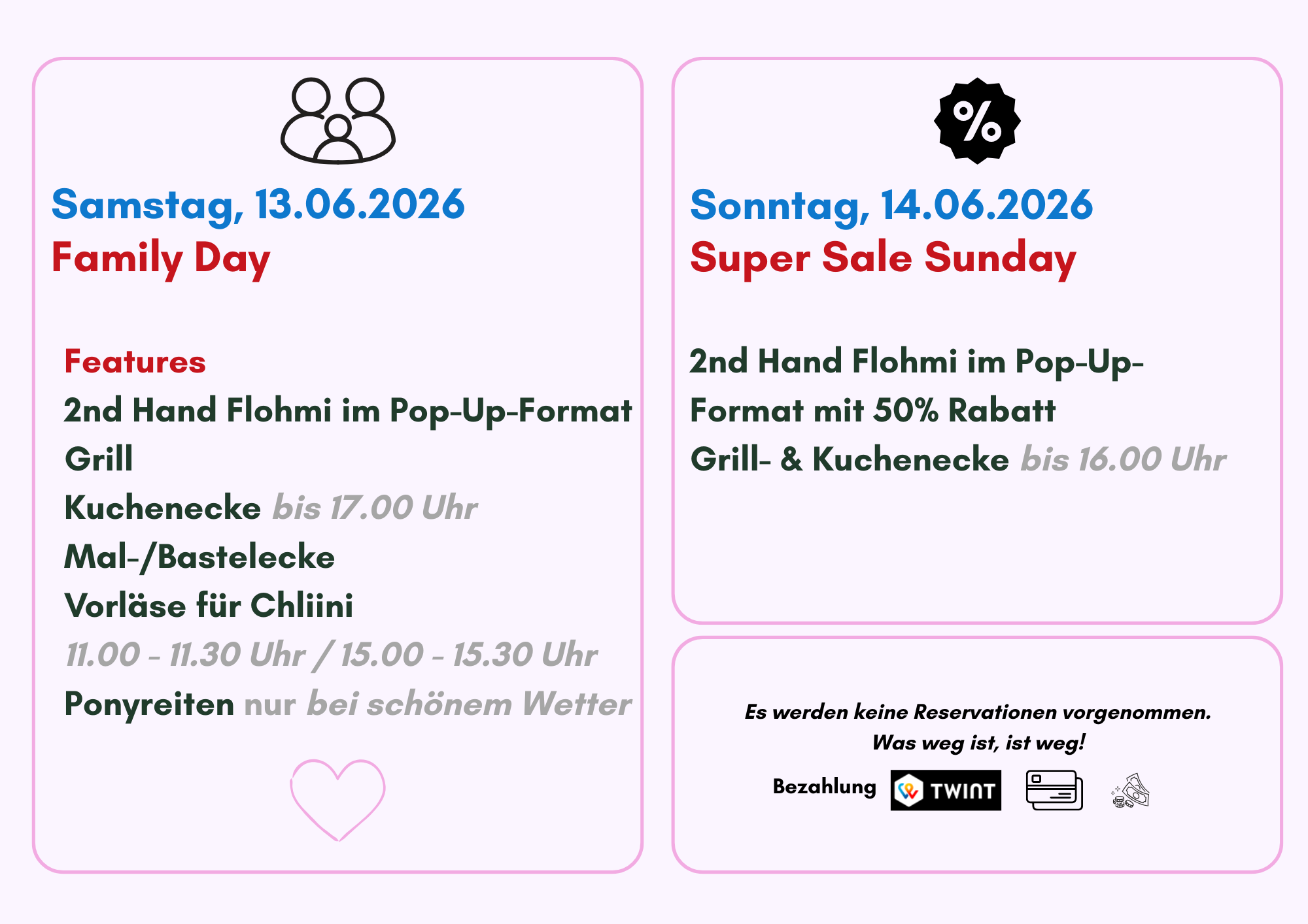 Trottenflohmi Ablauf